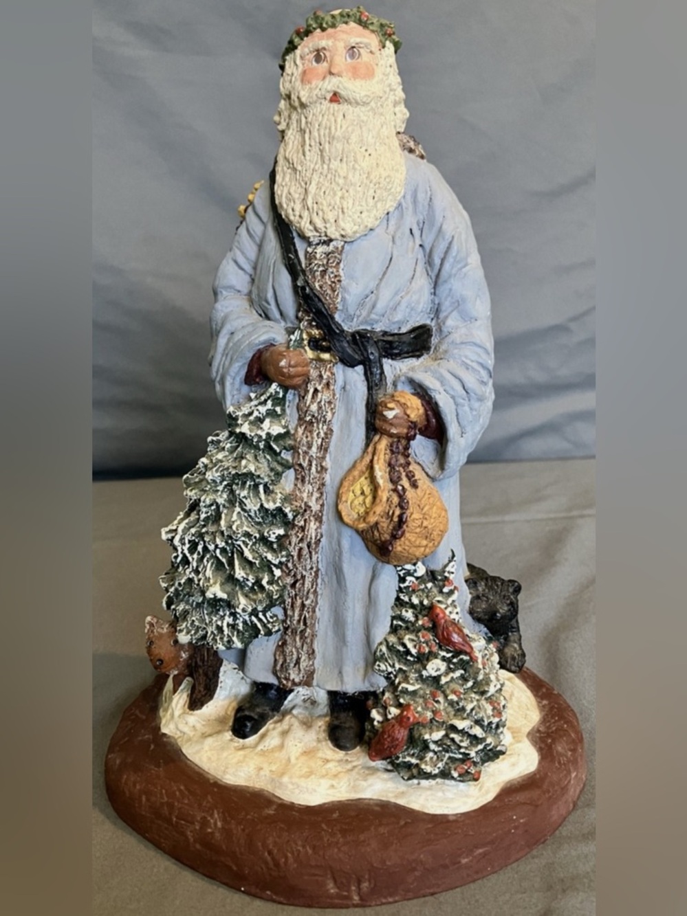 June C. McKenna 1985 Christmas Woodland Santa number 3932/4000
